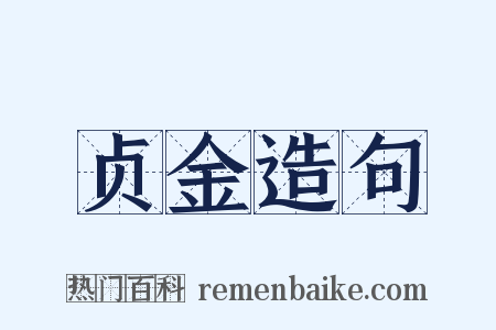 贞金造句是什么意思的图片